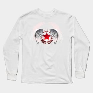 Red Star Painted with Paint Long Sleeve T-Shirt